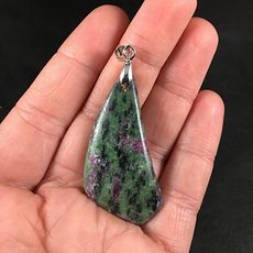 Beautiful Green and Purple Natural Ruby in Zoisite Stone Pendant #WPnkpRSssaY