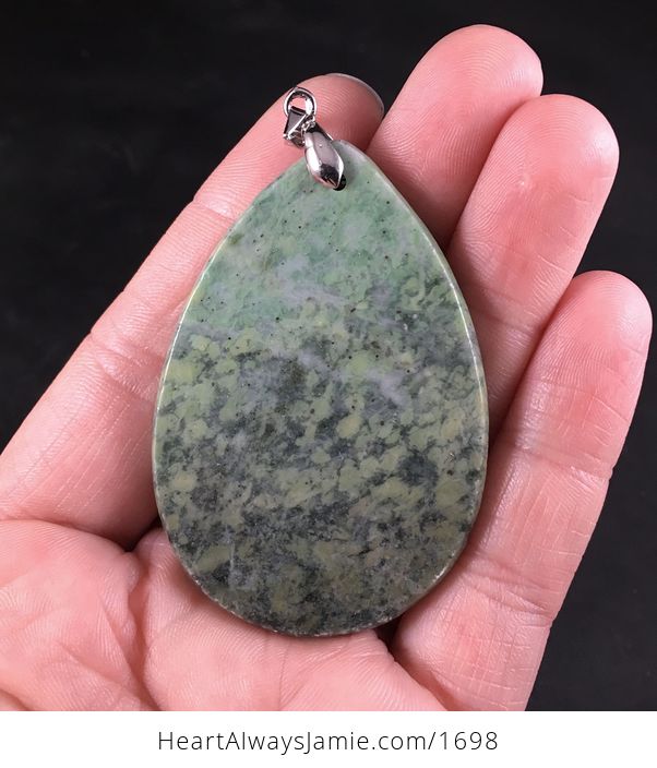 Beautiful Green Qinghai Cui Jade Stone Pendant Necklace - #lwwgdRc3Wus-2