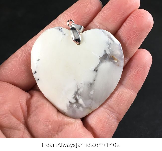 Beautiful Heart Shaped African Dendrite Opal Stone Pendant - #jLaeME7jyco-1