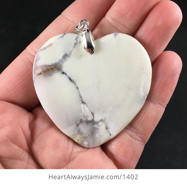 Beautiful Heart Shaped African Dendrite Opal Stone Pendant Necklace - #jLaeME7jyco-2