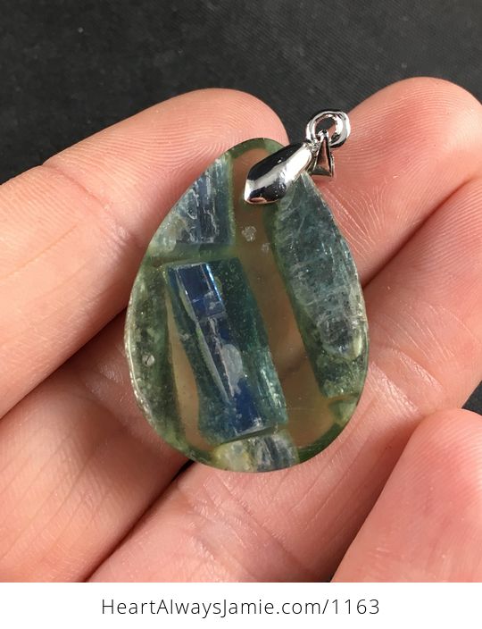 Beautiful Kyanite Stone Pendant Necklace - #Qymd7sgxwVE-3