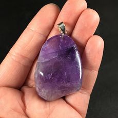 Beautiful Large Purple Amethyst Stone Pendant #zH4mCI9qo3U