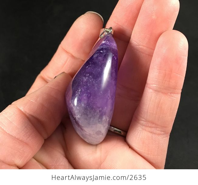 Beautiful Large Purple Amethyst Stone Pendant Necklace - #zH4mCI9qo3U-2
