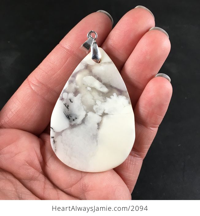 Beautiful Natural African Dendrite Opal Stone Pendant Necklace Ado3 - #6imrUNQbJ1g-2