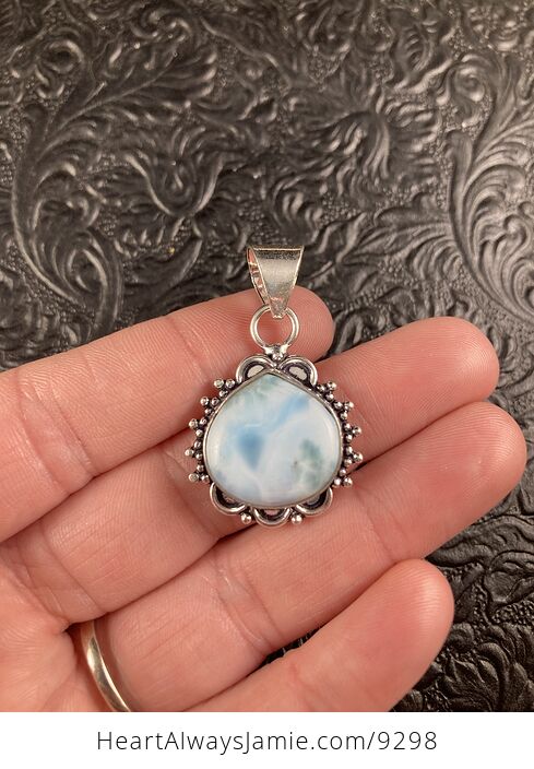 Beautiful Natural Blue Larimar Crystal Stone Jewelry Pendant - #rblyvOeOGvc-2
