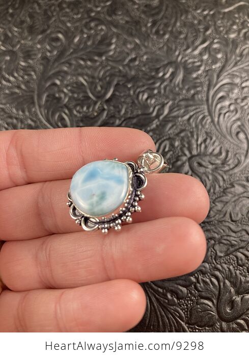 Beautiful Natural Blue Larimar Crystal Stone Jewelry Pendant - #rblyvOeOGvc-4