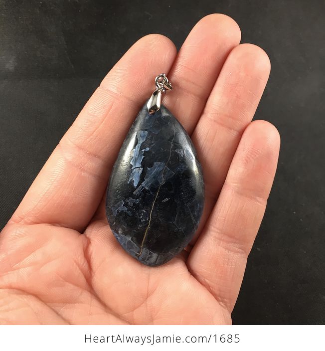 Beautiful Natural Blue Pietersite Stone Pendant - #pmeRwmv79zE-1