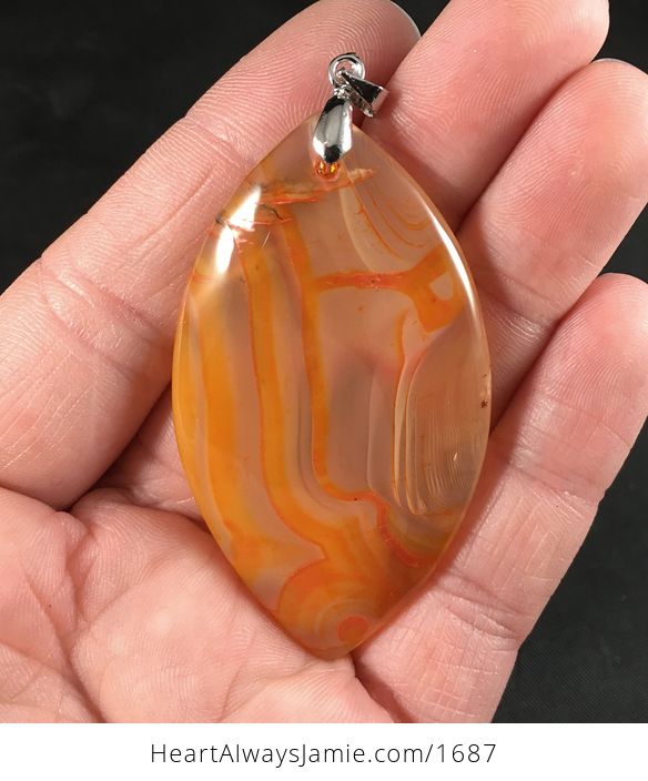 Beautiful Orange Stone Pendant - #F11HsNmJgks-1