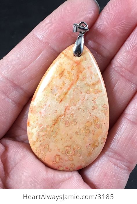 Beautiful Orange Stone Pendant - #sXY5sDa340M-1