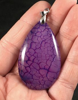 Beautiful Purple Dragon Veins Stone Pendant #j2nag65lFlo