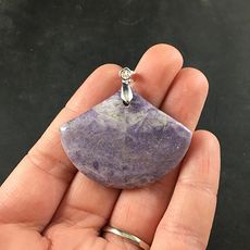 Beautiful Purple Lilac Lavender Jasper Stone Pendant #1ghg16c9pvU