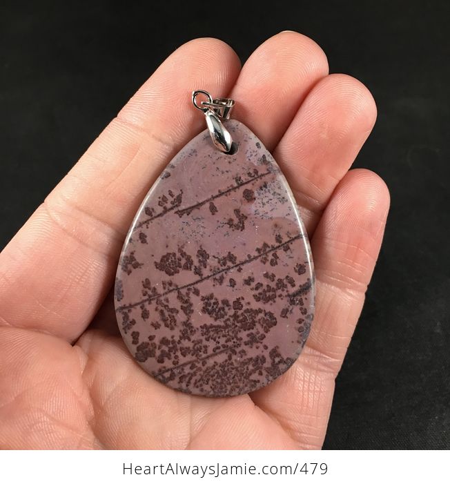 Beautiful Purple Toned Chohua Jasper Stone Pendant Necklace - #HBL1wggR89E-2
