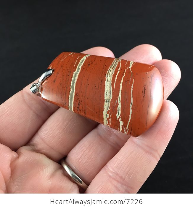 Beautiful Red Jasper Stone Jewelry Pendant - #8keAnIJf5mE-3