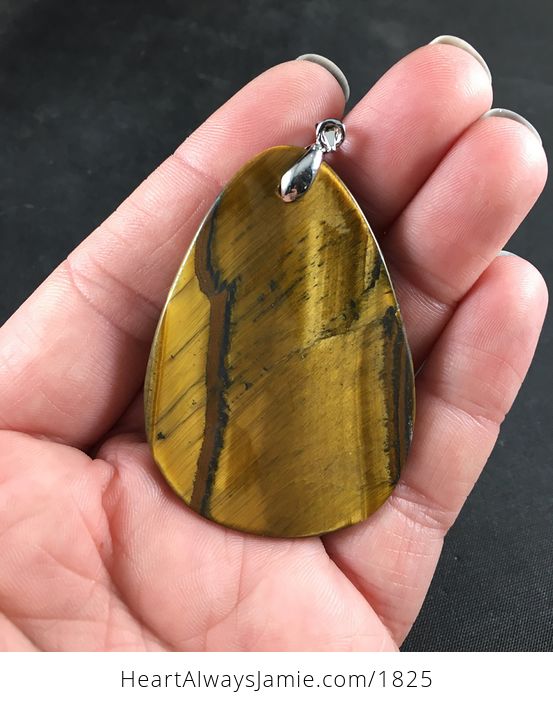 Beautiful Tigers Eye Stone Pendant Necklace - #vPjL0FEx3nA-2