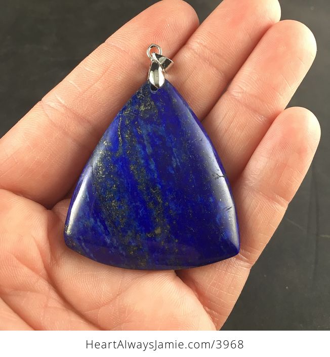 Beautiful Triangular Blue Lapis Lazuli Stone Pendant - #kJUMHEKDRKk-1