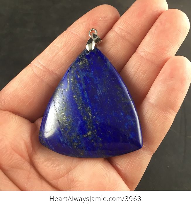 Beautiful Triangular Blue Lapis Lazuli Stone Pendant Necklace - #kJUMHEKDRKk-2