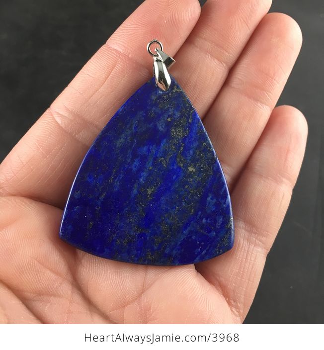 Beautiful Triangular Blue Lapis Lazuli Stone Pendant Necklace - #kJUMHEKDRKk-4