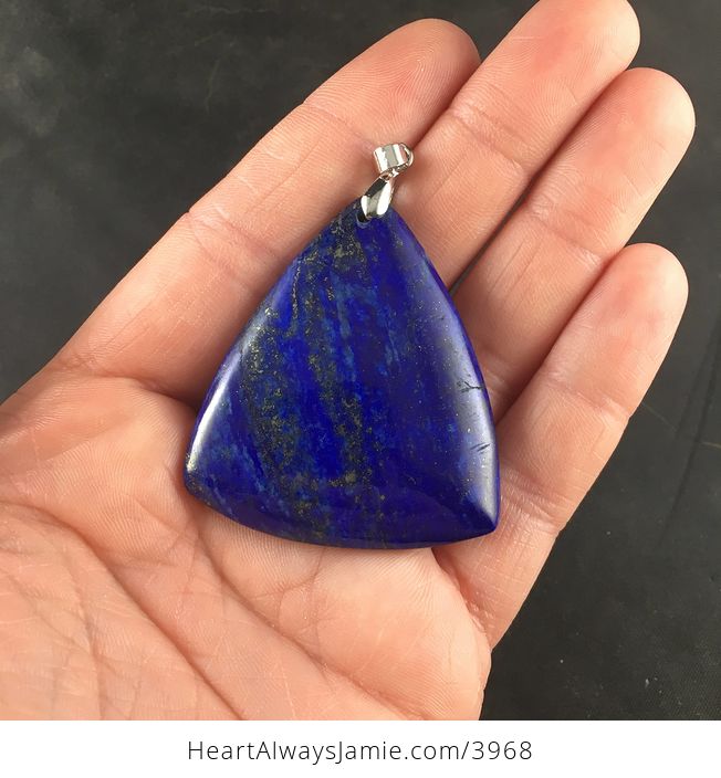 Beautiful Triangular Blue Lapis Lazuli Stone Pendant Necklace - #kJUMHEKDRKk-5
