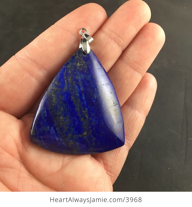 Beautiful Triangular Blue Lapis Lazuli Stone Pendant Necklace - #kJUMHEKDRKk-3