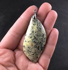 Beautiful Yellow and Black Natural African Turquoise Stone Pendant #qmefald7KTs