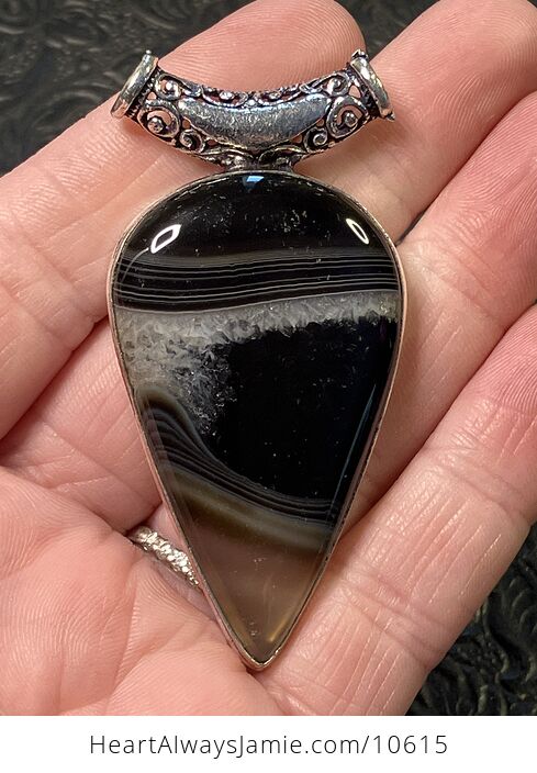 Black Agate Druzy Stone Jewelry Pendant Scuff Discount - #O6q2Hqw0j3M-1