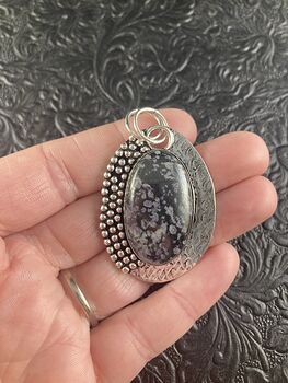 Black and Purple Charoite Crystal Stone Jewelry Pendant #GktHMPVSus4