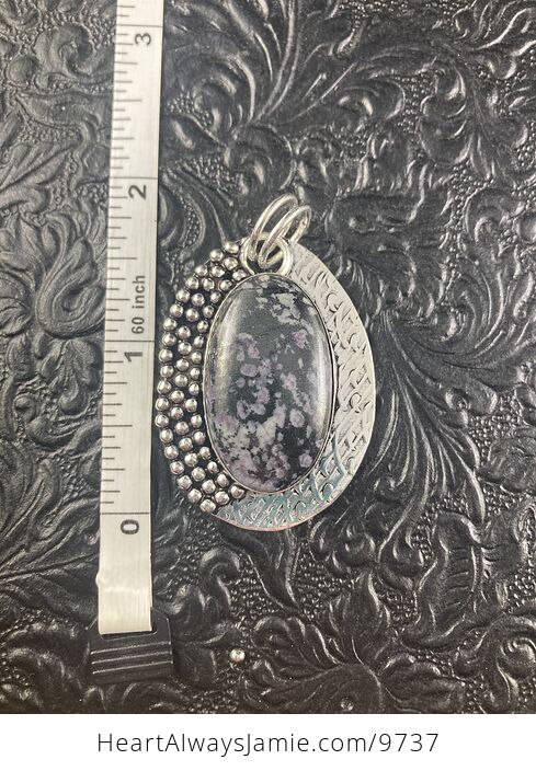 Black and Purple Charoite Crystal Stone Jewelry Pendant - #GktHMPVSus4-5