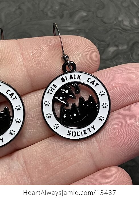 Black Cat Society Earrings - #CmQpVj4AOdM-3