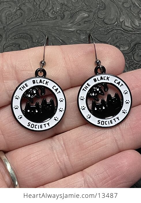 Black Cat Society Earrings - #CmQpVj4AOdM-1