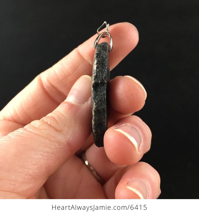 Black Druzy Agate Stone Jewelry Pendant - #Lf1GKP6L46Y-5