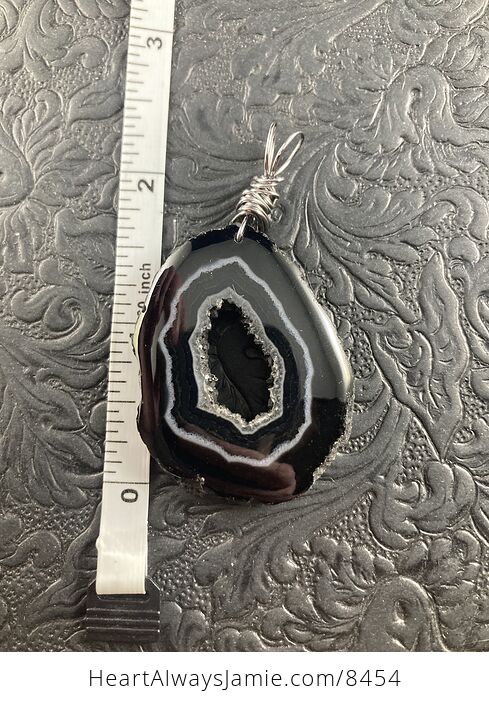 Black Druzy Geode Agate Stone Jewelry Pendant Crystal Ornament - #Bud5x7QucJ0-5