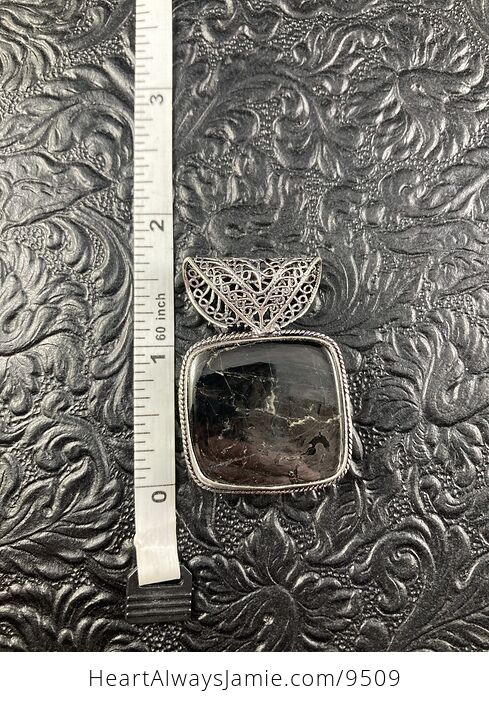 Black Hypersthene Crystal Stone Jewelry Pendant - #KPr7ZJHc8KM-1
