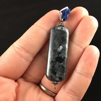Black Labradorite Stone Jewelry Pendant Necklace #EZsHuXE8Y0g
