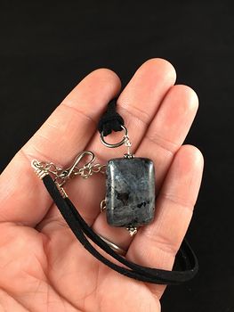 Black Labradorite Stone Jewelry Pendant Necklace #Kr4MjYxoTI4