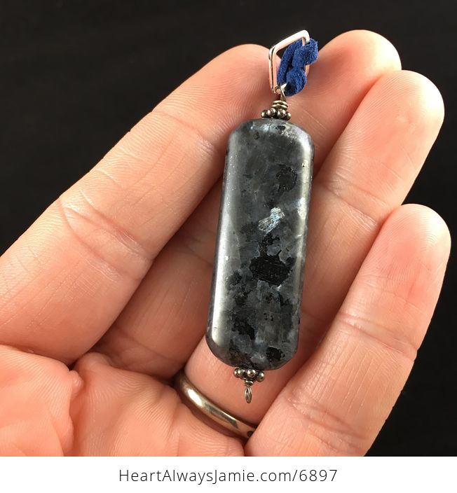 Black Labradorite Stone Jewelry Pendant Necklace - #EZsHuXE8Y0g-1