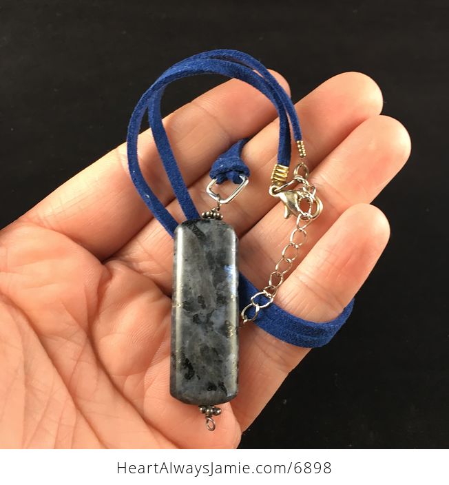 Black Labradorite Stone Jewelry Pendant Necklace - #JNCM9o5ysvE-4