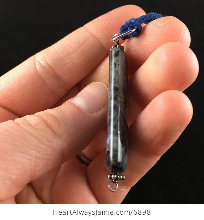 Black Labradorite Stone Jewelry Pendant Necklace - #JNCM9o5ysvE-2