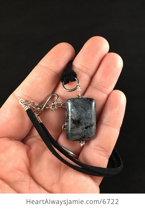 Black Labradorite Stone Jewelry Pendant Necklace - #Kr4MjYxoTI4-1