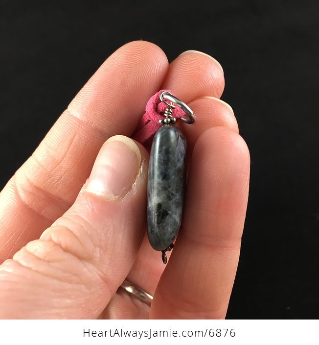 Black Labradorite Stone Jewelry Pendant Necklace - #TS5Xx4t05o8-3