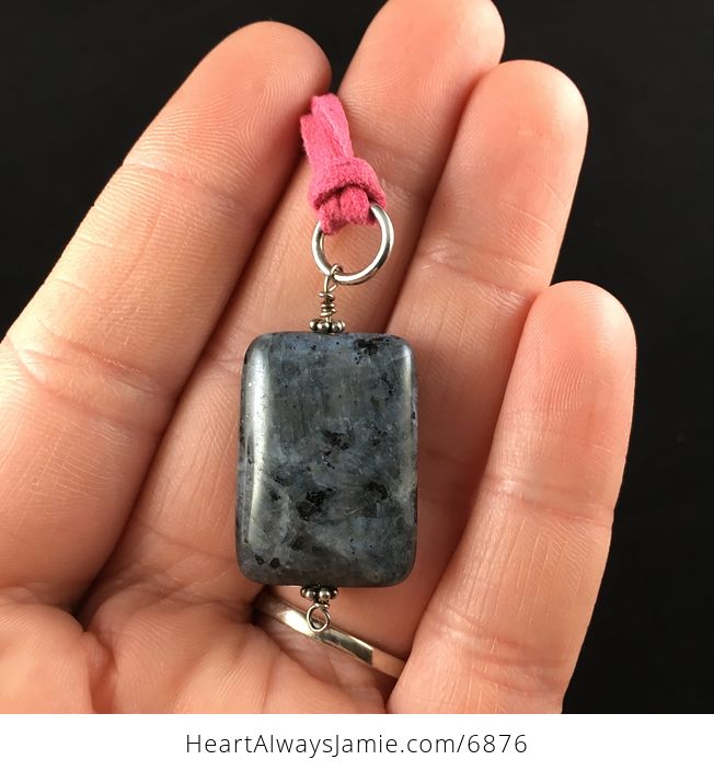 Black Labradorite Stone Jewelry Pendant Necklace - #TS5Xx4t05o8-2