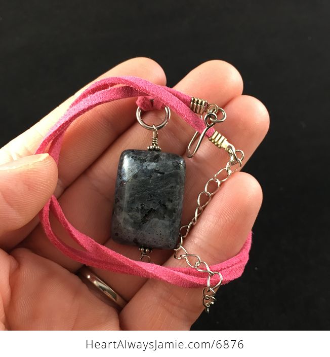 Black Labradorite Stone Jewelry Pendant Necklace - #TS5Xx4t05o8-4