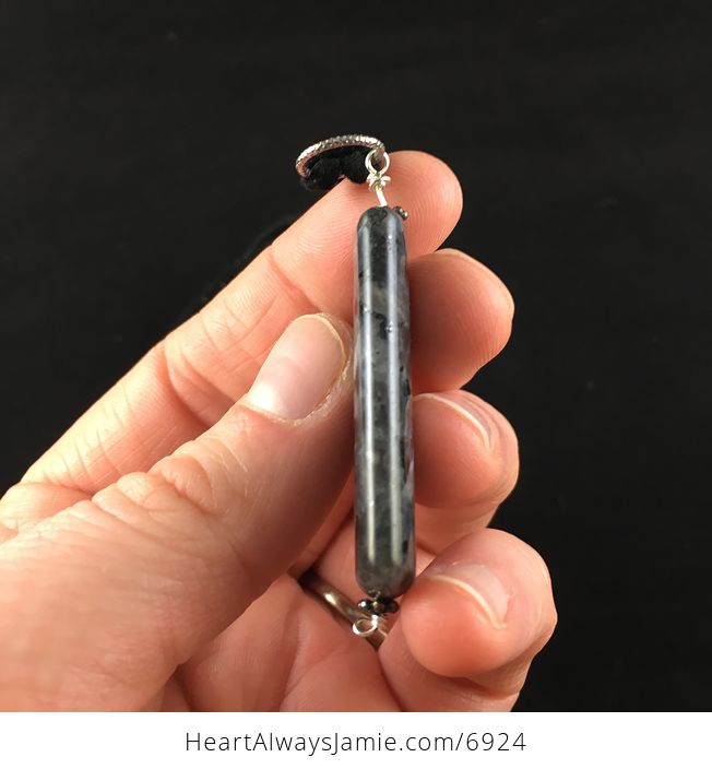 Black Labradorite Stone Jewelry Pendant Necklace - #XhB8OvOZy5g-3