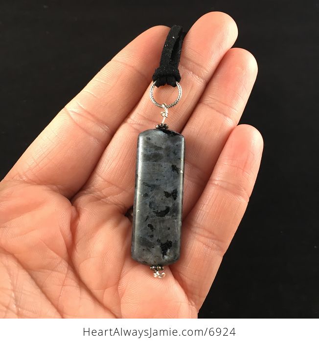 Black Labradorite Stone Jewelry Pendant Necklace - #XhB8OvOZy5g-2