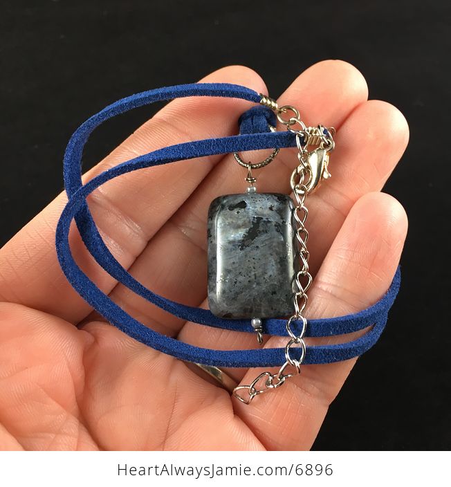Black Labradorite Stone Jewelry Pendant Necklace - #lXFuwo6fD0k-5