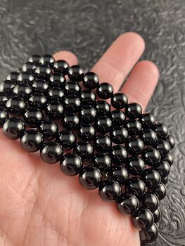 Black Onyx 8mm Natural Gemstone Jewelry Bracelet #cUzlbxTTDM0