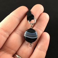 Black Onyx Agate Stone Jewelry Pendant Necklace #CfOYEDNi8Qk