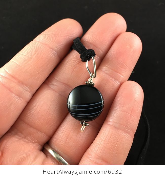 Black Onyx Agate Stone Jewelry Pendant Necklace - #2fB4BEvIpB8-4