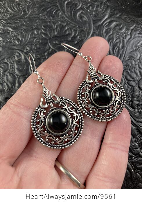 Black Onyx Crystal Stone Jewelry Earrings - #Cq8CGqVD4Kc-1