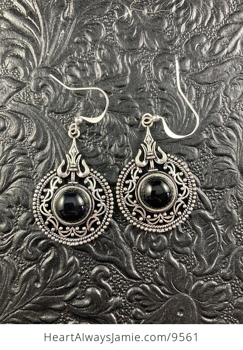 Black Onyx Crystal Stone Jewelry Earrings - #Cq8CGqVD4Kc-3