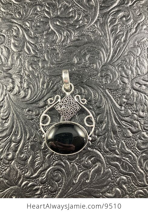 Black Onyx Crystal Stone Jewelry Pendant - #zY8llXNrpE8-1